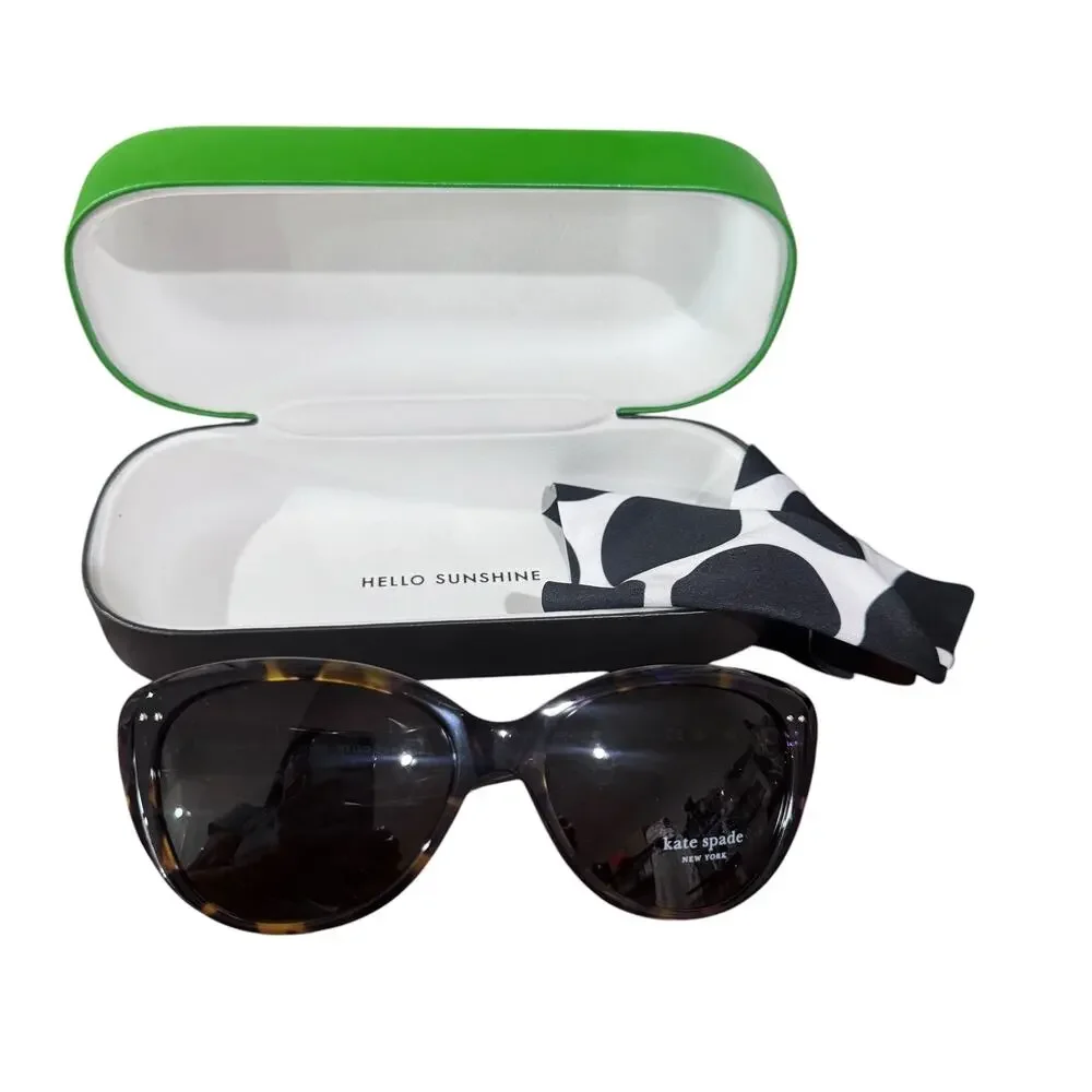 Kate Spade New York Hello Sunshine Cat.3 Eye Tortoise Shell Sunglasses NWB